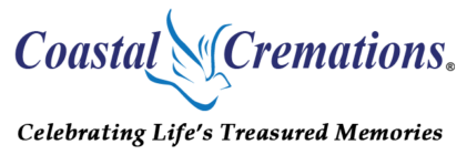 Coastal Cremations Logo with "Celebrating Life's Treasured Memories"